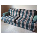 American Signature Plaid Upholstered Sofa