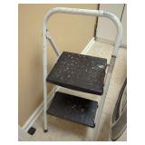 Two-Step Folding Metal Utility Ladder