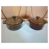 Anchor Hocking Amber Glass Casserole Dishes with Lids