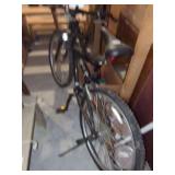 Black Mountain Bicycle with Dual Suspension