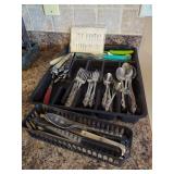 Stainless Steel Flatware Set with Organizer Trays
