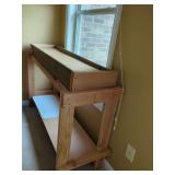 Custom Wood Plant Stand with Lower Shelf