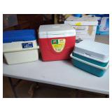 Three Portable Insulated Coolers