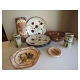 Assorted Decorative Ceramics and Woven Basket Collection