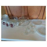 Pressed Glass Serving and Tableware Collection
