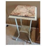 Metal Plant Stand with Stone Top