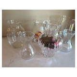 Six Assorted Glass Vases
