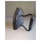 Cast Iron Sad Iron with Twisted Metal Handle