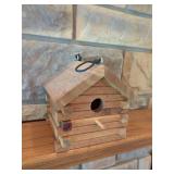 Handcrafted Cedar Log Cabin Style Birdhouse