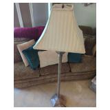 Floor Lamp with Fluted Column and Hexagonal Base