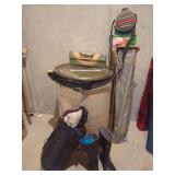 Camping Equipment Assortment Including Tent, Sleeping Bags, and Accessories