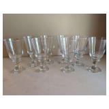 Clear Glass Stemmed Goblets