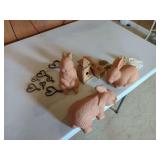 Terracotta Rabbit Figurines and Assorted Decorative Items