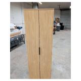 NEW - VINGLI FLUTED PANTRY CABINET - 23X16X70 WITH 6 SHELVES