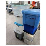 8 STORAGE TOTES DIFFERENT SIZES