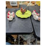 EGG PLATE AND NAPKIN RINGS