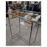 STAINLESS STEEL DOUBLE CLOTHES RACK FOLDS UP FOR STORAGE ADJUSTABLE HEIGHT
