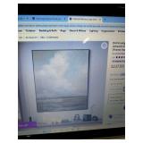 NEW - EXTRA LARGE SERENE CLOUDY SKY LANDSCAPE WALL ART PRINT FRAME WILL NEED ASSEMBLY