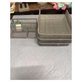 FOUR PIECE DESK SET METAL.