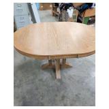 NEW - FARMHOUSE DINING TABLE WITH LEAF - MEASURES 56X42X30 WITH LEAF IN