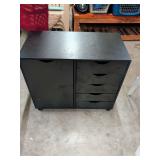 NEW - NAOMI HOME - 5 DRAWER STORAGE CABINET WITH 1 DOOR AND SHELVES - 31X16X27