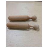2 VINTAGE WOOD POTATO MASHERS