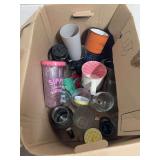 BOX OF CUPS AND GLASSES