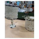 2 DECORATIVE CANDLE HOLDERS