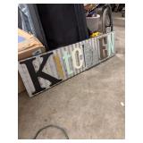 THIS IS A KITCHEN RUSTIC METAL WALL DECOR CORRUGATED SIGN- MEAS.- 12.5x47-