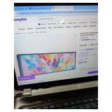 NEW - EXTRA LARGE COLORFUL ABSTRACT WALL ART PRINT YELLOW - PINK AND TEAL FRAME WILL NEED ASSEMBLY