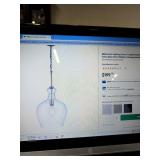 NEW - MILLENNIUM LIGHTING - CORRA 1 LIGHT BRUSHED NICKEL HANGING PENDANT LIGHT WITH CLEAR GLASS DOME