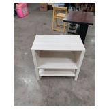 STORAGE CABINET WITH SHELVES DOES HAVE SOME DAMAGE 27X16X26