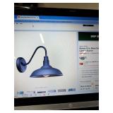 NEW - KENROY HOME 10 INCH BLACK OUTDOOR LANTERN SCONCE LIGHT