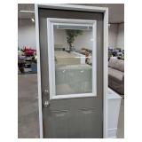 32 INCH DOOR WITH BUILT IN BLINDS  AND FRAME