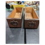 2 VINTAGE SEWING MACHINE DRAWERS