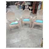 3 ADIRONDACK PATIO CHAIRS