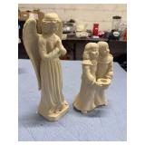 TWO PORCELAIN ANGLES