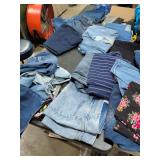 LARGE LOT OF JEANS AND PANTS MOSTLY SIZE 22 TO 24