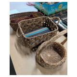 3 WICKER BASKETS