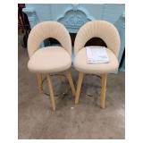NEW - SET OF 2 SWIVEL COUNTER STOOLS - 26 INCHES FLOOR TO SEAT
