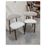 NEW - SET OF 2 PADDED WOOD SIDE CHAIRS 19 INCHES FLOOR TO SEAT