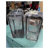 NEW - SET OF 2 - EDISHINE LED TOUCH CONTROL TABLE LAMPS WITH USB PLUGS - 14 INCHES TALL