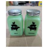 JADITE SALT AND PEPPER SHAKERS