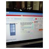 NEW - 42X84 FROSTED GLASS BLACK STEEL FRAME INTERIOR SLIDING BARN DOOR WITH HARDWARE ASSEMBLY REQUIRED