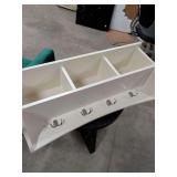 NEW - AJWAD SHAKER COTTAGE WALL MOUNTED COAT RACK WITH STORAGE CUBBIES 36X9X14