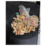 METAL BASKET WITH CORKS