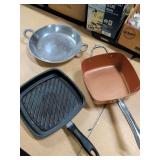 SKILLETS - COPPER CHEF - NORDIC WARE AND ETC