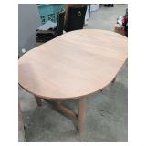 NEW - FARMHOUSE DINING TABLE WITH LEAF - 66X42X29 1/2 WITHOUT LEAF IN
