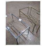 2 HEAVY METAL COFFEE TABLES NO GLASS