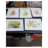 5 - REBECCA SLOCUM SIGNED FLOWER PRINTS
